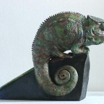 Sculpture caméléon